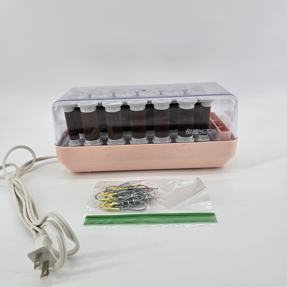 Remington Velvet Hot Roller Set Women Ionic Hair Setter Pink KF-20-1 20 Rollers